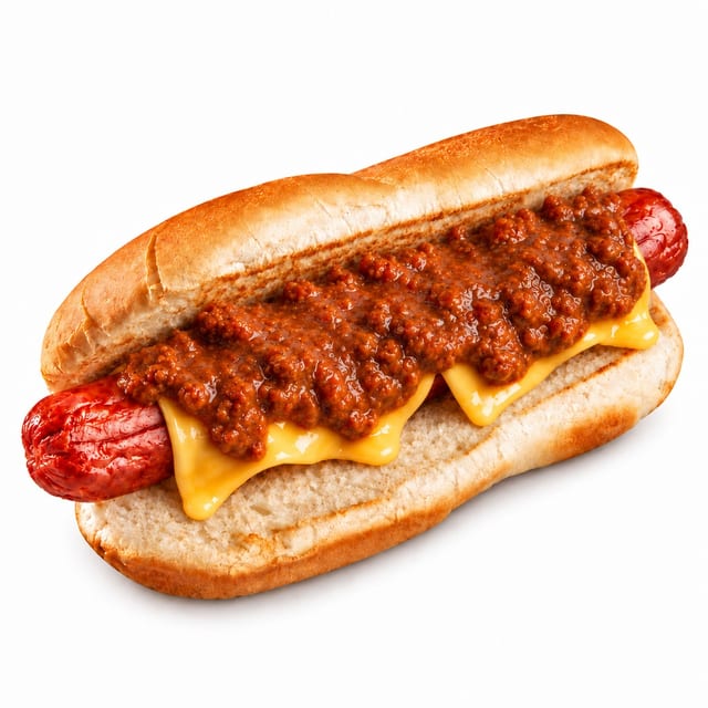 Chili Cheese Hot Dog.
