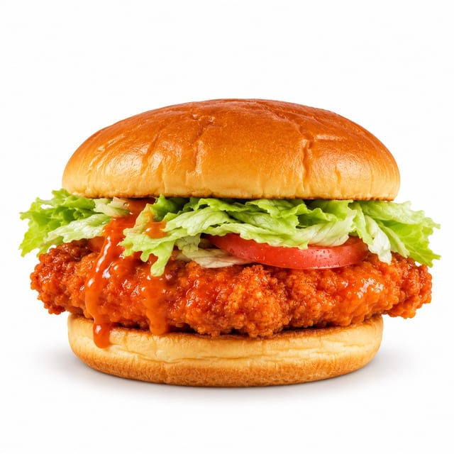 Fried Buffalo Chicken Breast Sandwich.